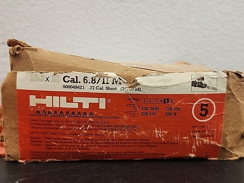 HILTI 6.8/11 M10 powder cartridges .27 cal red 100 strips 1000 shots #1 - Picture 2 of 8