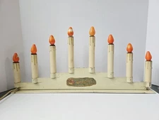 Vintage Christmas metal candelabra centerpiece candolier