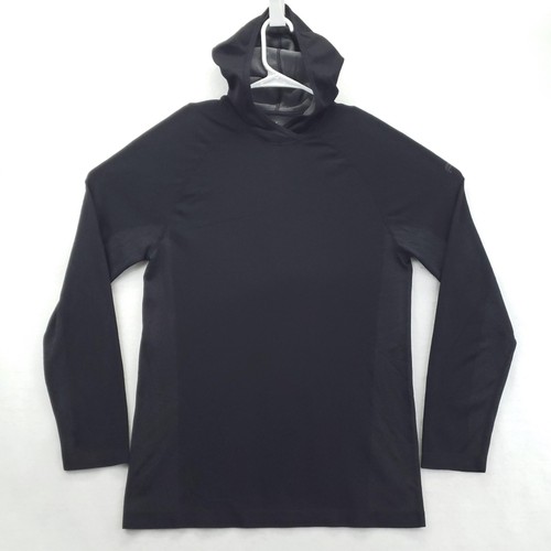 Athletic Hoodie Shirt Herren Medium schwarz leicht Performance Base Layer Gym - Bild 1 von 9