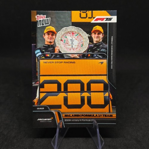 2025 Topps NOW F1 MCLAREN FORMULA 1 TEAM 200th Victory #54 - Bild 1 von 2