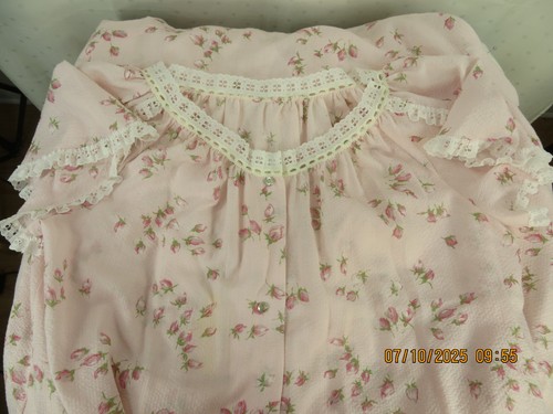 NO ETICHETTE NO BRAND TG XL tessuto sottile rosa snap on pigiama accappatoio casa - Foto 11 di 18