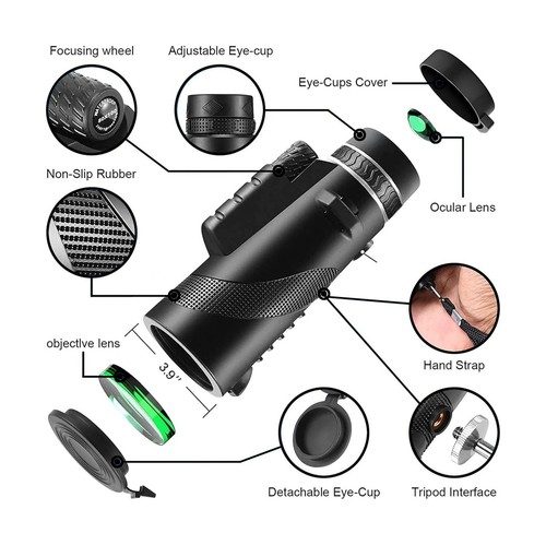 Monocolo-Telescopio 80x100 Monocolo Alta Potenza Alta Definizione per Adulti... - Foto 2 di 7