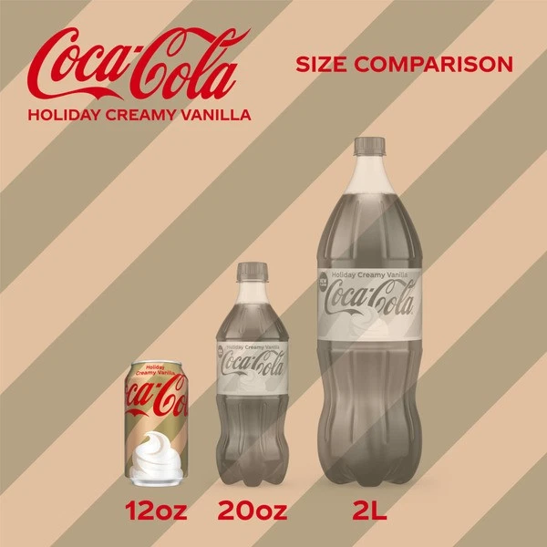 NEW Coca-Cola Holiday Creamy Vanilla Soda 12 fl oz Cans 24 Pack 🎄 LIMITED EDITI - Image 4 of 4