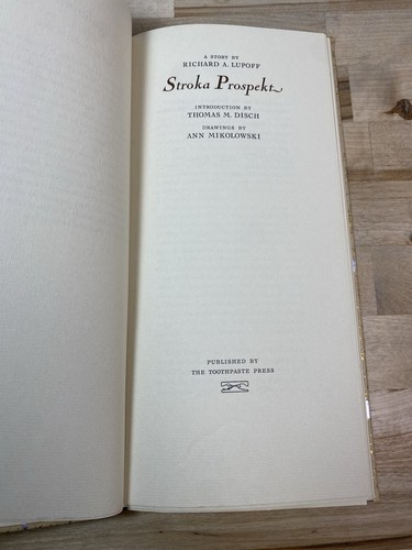Stroka Prospekt By Richard Lupoff 1982 Toothpaste Press HC SIGNED - Picture 4 of 6