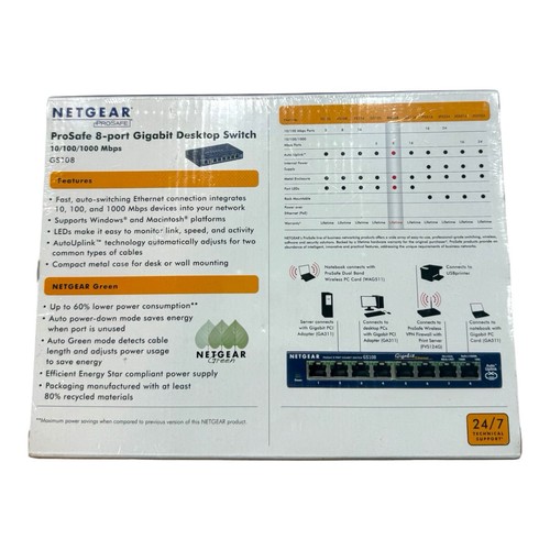NETGEAR ProSafe 8-Port Gigabit Desktop Switch - Picture 2 of 2