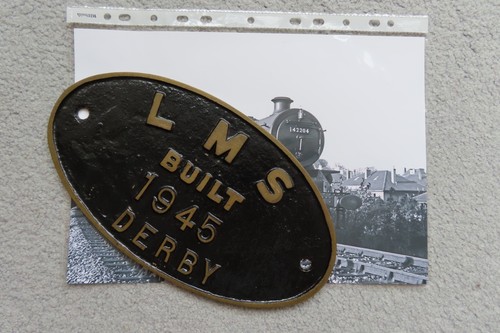 LMS 1945 DERBY WORKS PLATE - Picture 3 of 4