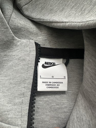 Nike Tech Fleece Trainingsanzug Herren L Large in grau Full Zip Hoodie + Jogginghose sehr guter Zustand - Bild 5 von 5