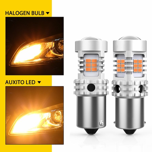 AUXITO Pair BAU15S 7507 PY21W AMBER LED TURN SIGNAL LIGHT BULB CANBUS ERROR FREE - Picture 9 of 9