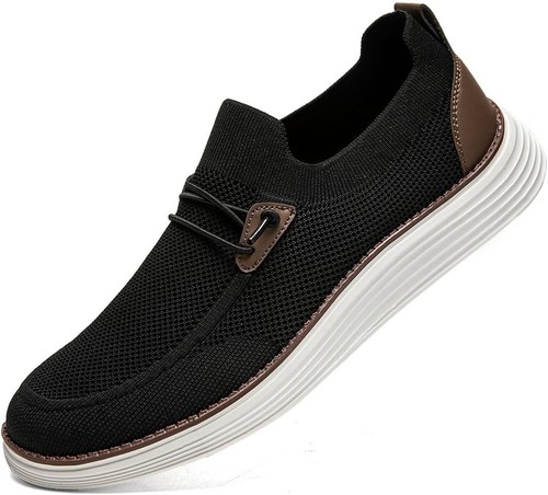 Men's Loafers Slip On Shoes Men Boat Casual Walking 12.5, Black