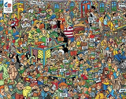 Jan Van Haasteren Comic Crowds Collection Book Fair Puzzle - 750Piece - Picture 1 of 3