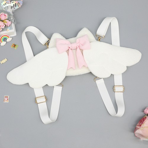 Plüsch Rucksäcke Kawaii süße Lolita Rucksäcke Schleife Engelsflügel Rucksäcke - Bild 11 von 12
