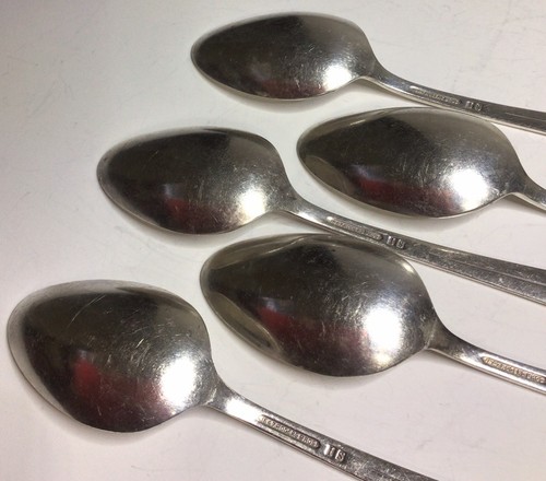 Rogers Bros International Silver Sylvia 1847 5 cucharas soperas ovaladas monograma S - Imagen 9 de 24