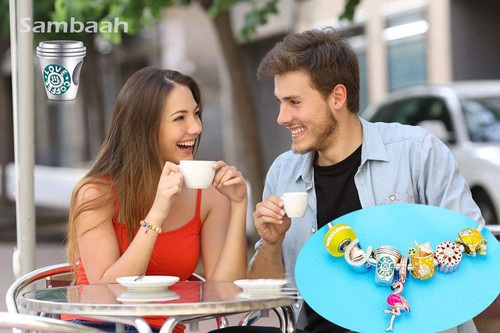 Kaffeetasse Charm Sterlingsilber Kaffeetasse Charm I Love Kaffee Bettelarmband B - Bild 5 von 6