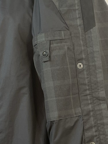 Royal Robbins Womens Jacket Sz XL Plaid Zip Hidden Snaps Belted Gray - Picture 9 of 14