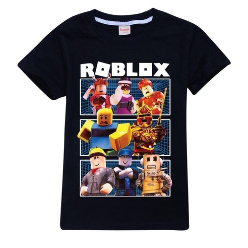 3-9 Years Boys Kids Black Roblox Cotton Tshirt Tee T-shirt Children Tops - Picture 6 of 6