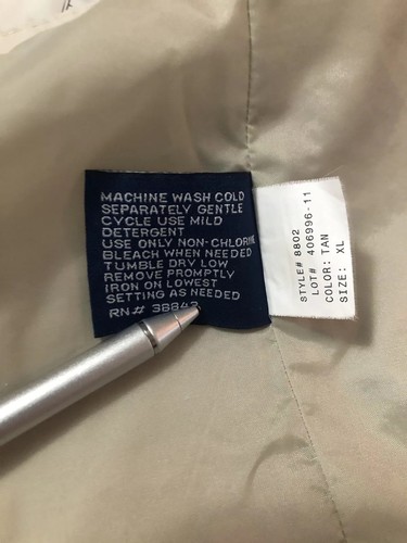 Mackintosh New England Nautical Sailboat Jacket Coat Size xl beige and navy lux - Picture 5 of 12