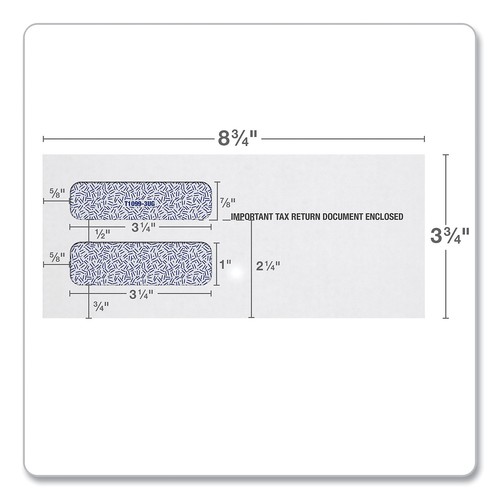 TOPS 1099 Double Window Envelope Commercial Flap Gummed Closure Contemporary - Picture 4 of 7