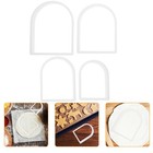 4Pcs Reusable Biscuit Geometric Fondant Cutter Mold Cake Decorating Mold