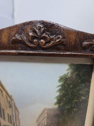 Vintage Wood Carved Frame-Calli E Canali Venezia, Ferd Ongania Print Editor READ - Picture 4 of 16