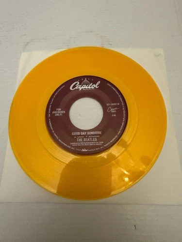 The Beatles Good Day Sunshine Capitol 45 Jukebox Yellow Vinyl 7"