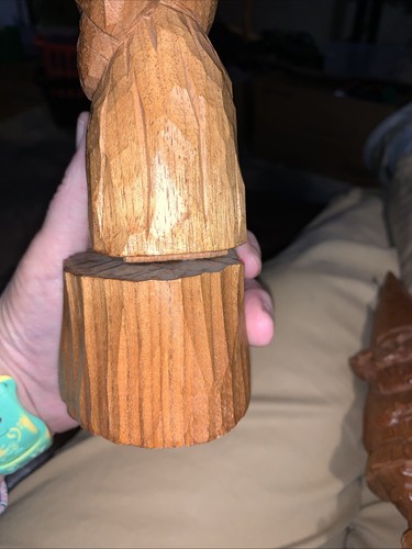 Mr & Mrs Gnomi di Natale fatti a mano legno intagliato coppia decorazione natalizia - Foto 5 di 19