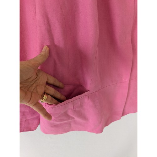 Talbots Woman Petites Pink Linen Cropped Blazer Jacket Size 22WP Career Casual - Picture 2 of 8