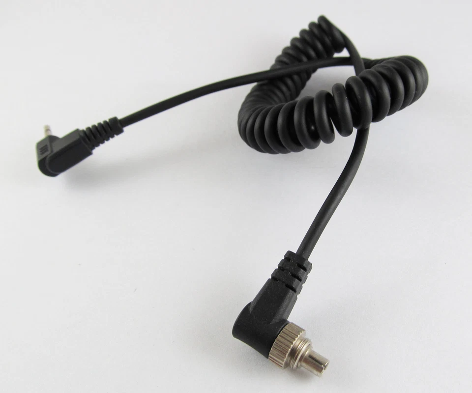 1pc 1ft/30cm 2.5mm Male Plug to Angle Male Flash PC Sync Cord Retractable Cable - Image 3 of 4
