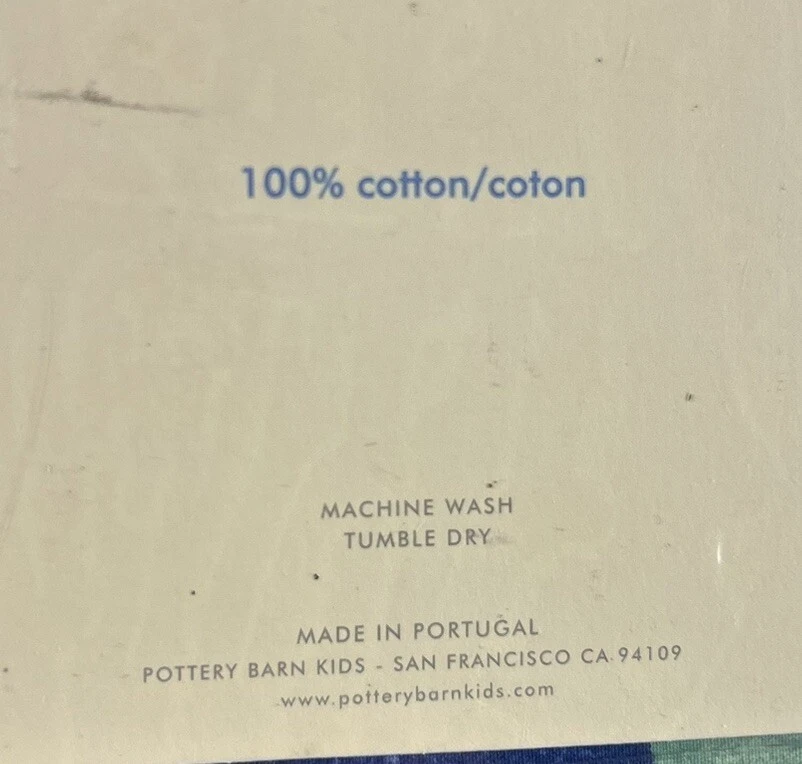 Sábana bajera Pottery Barn Kids OUTER SPACE 100 % algodón azul NUEVA Foto 3 de 3