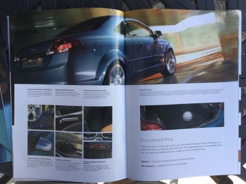 Ford Focus Coupe-Cabriolet April 2008 Brochure in VGC - Picture 5 of 7