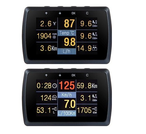 Digital Display Car OBD OBD2 Speedometer Gauge RPM Fault Code Water Temp Alarm - Foto 9 di 14