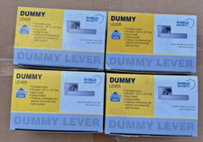 QTY 4- Shield Security® Square Straight Dummy Lever, Satin Nickel Finish