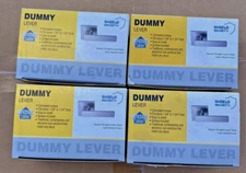 QTY 4- Shield Security® Square Straight Dummy Lever, Satin Nickel Finish