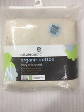 Naturepedic Organic Cotton Crib Sheet - Ivory - Machine Wash Dry - 28 x52 NEW