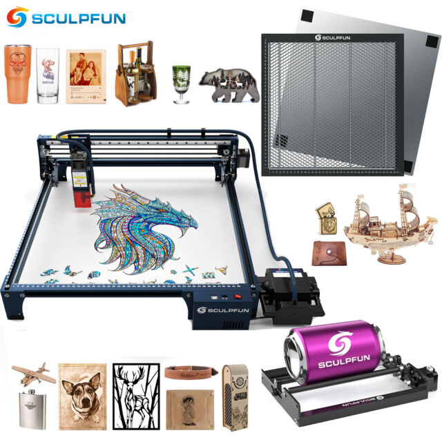 SCULPFUN S30 Pro Lasergravierer Air-assist+Rotationswalze+Wabenplatte 400x400mm SCULPFUN S30 Pro Lasergravierer Air-assist+Rotationswalze+Wabenplatte 400x400mm