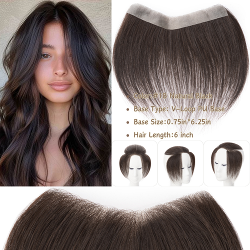 Lace/PU Women Cover Up Remy Human Hair Topper Receding Hairline Pieces Patches - Picture 17 of 20