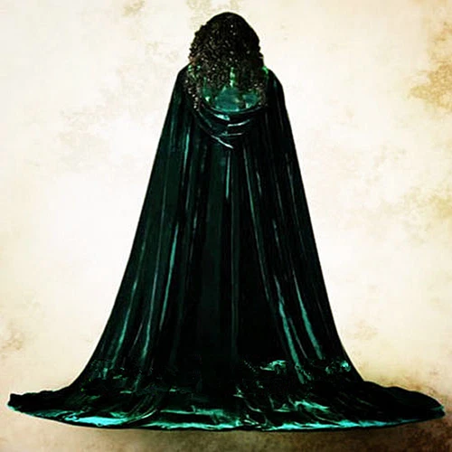 Cloak Velvet & Satin Cape Renaissance Hooded Clothing Medieval Costume - Picture 9 of 20