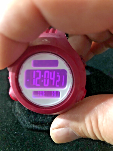 Adidas Women's Digital Pink Watch Number Light up in Pink NEW BATTERY - Picture 2 of 6