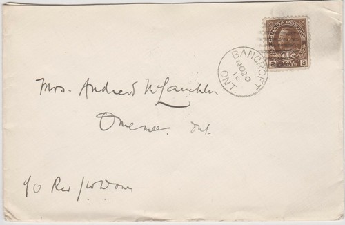 Canada   MR4 Admiral, BANCROFT, ONT. 1916. to Omemee  - Bild 1 von 2
