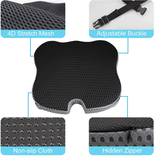2024 Upgrades Car Coccyx Seat Cushion Pad for Sciatica Tailbone Pain Relief, Hei - Picture 6 of 12