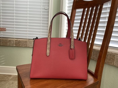 coach charlie signature canvas carryall tote