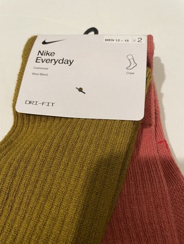 NWT Nike Everyday Cushioned Wool Blend Men’s Crew Socks SZ 12-15 X-Large - Picture 7 of 16