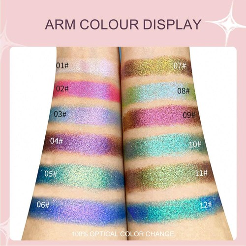 evpct Pale Green to Pink Chameleon Eyeshadow Palette, Color Changing Loose High - Bild 5 von 7