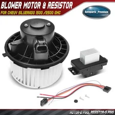 Front HVAC Heater Blower Motor Resistor Kit for Chevy Silverado 1500 /2500 GMC