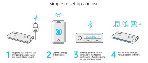 Amazon Echo Auto 1. Gen Freisprecheinrichtung Alexa Auto NEU - Bild 3 von 11