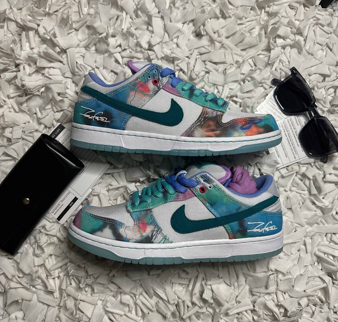 SAMPLE Futura Laboratories x Dunk Low SB Bleached Aqua Size SAMPLE Futura Laboratories x Dunk Low SB Bleached Aqua Size