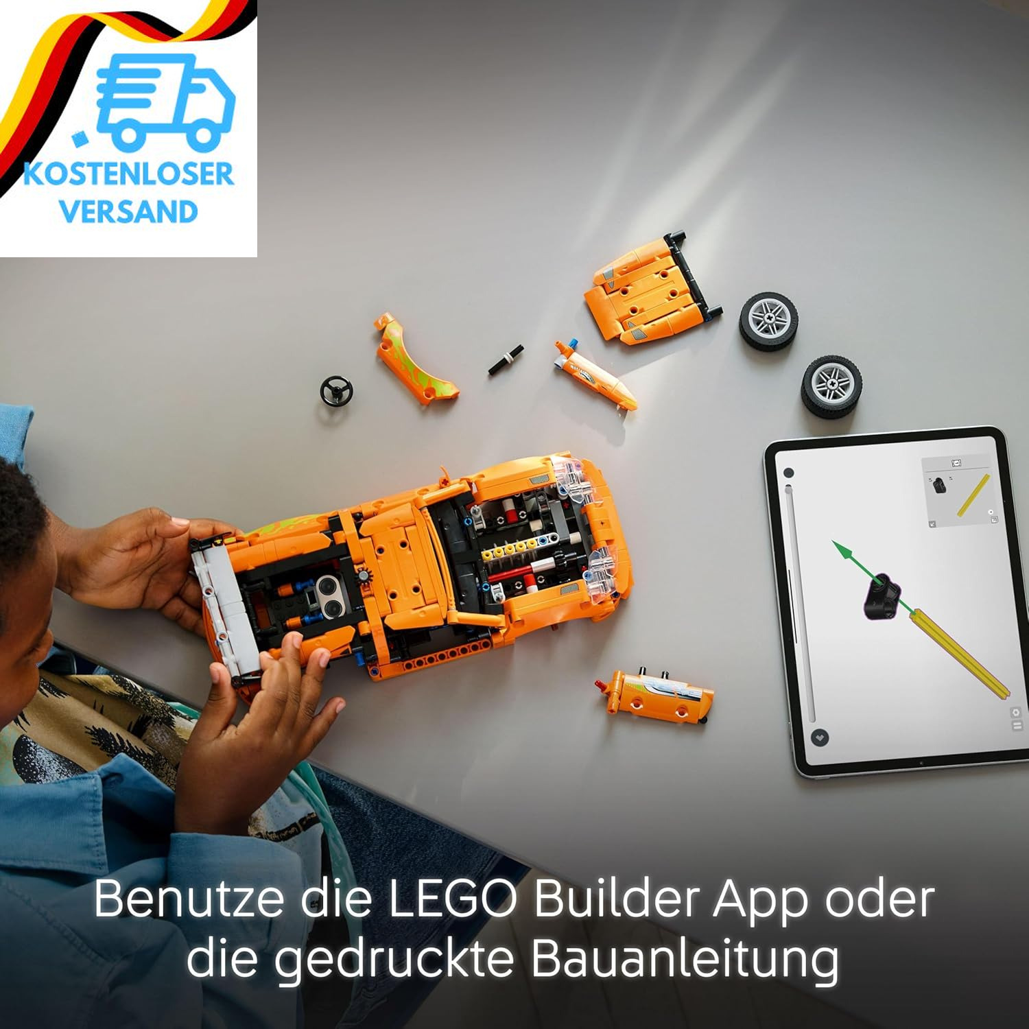 LEGO Technic Fast and Furious Toyota Supra MK4 - Spielzeug Auto - Mit 6-Zylinder