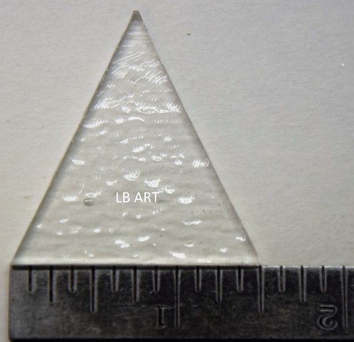 12 CLEAR 1 1/2" TALL TRIANGLES 3mm BULLSEYE 90 COE GLASS FOR FUSION - Picture 4 of 5