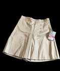 Girls R/K Khaki Button Pleated Skort Regular & Half Sizes 18