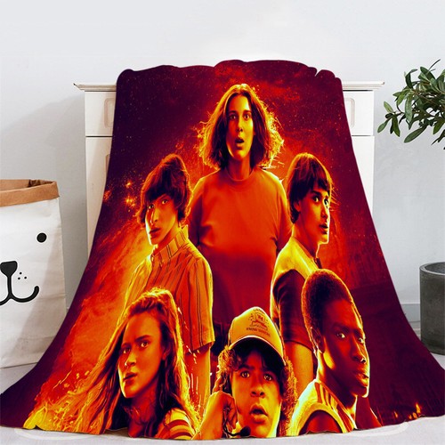 Stranger Things Fleece Blanket Throw Sofa Bed Warm Soft Blanket Flannel Shaggy - Picture 16 of 35