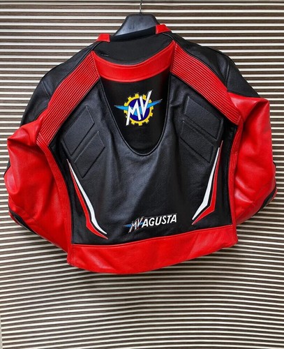 MV Agusta Motorbike/Motorcycle Leather Jacket Racing - Picture 2 of 3